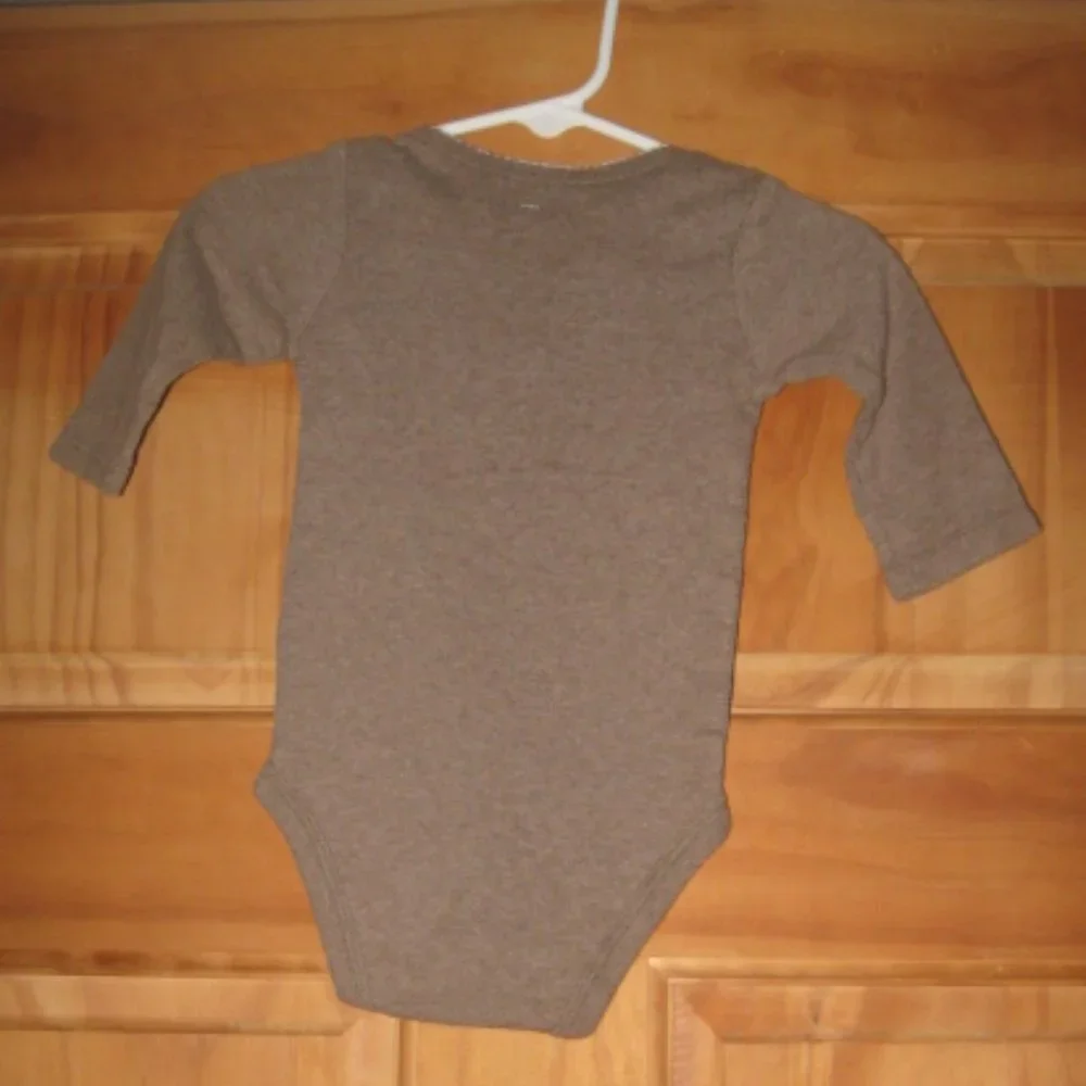 5/$20 Girls Carter's Brown Long Sleeve Bodysuit